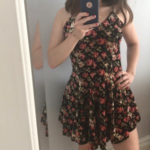FALL VELVET FLORAL DRESS